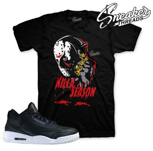 Jordan 3 cyber monday shirts match retro 3 black white tees.