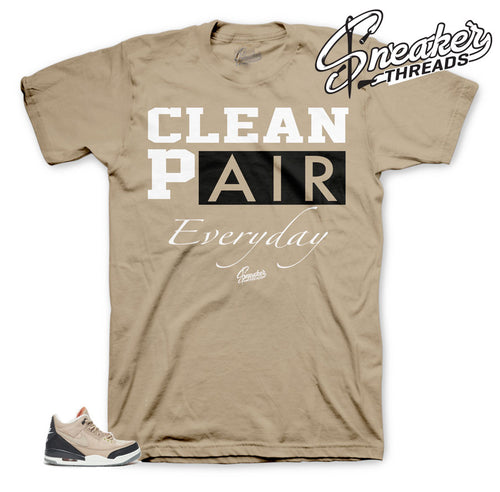Jordan 3 bio biege sneaker tees match retro 3 JHT shoes.