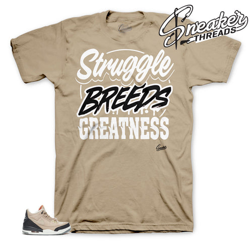 Jordan 3 bio biege sneaker tees match retro 3 JHT shoes.