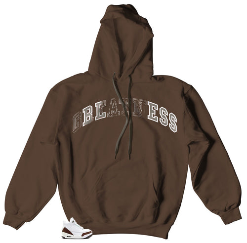 Mocha Jordan 3 sneaker matching hoody made to match Mocha Jordan 3