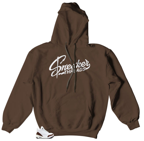 sneaker Jordan mocha 3  matching hoody made to match Jordan 3 Mocha 