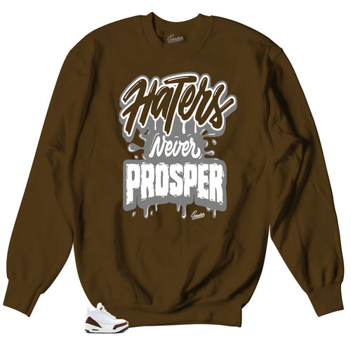 Mocha Jordan 3 shoes matching crewneck sweater made to match Jordan mocha collection