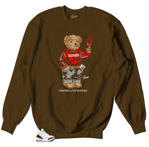 Crewneck Sweater made to match Jordan 3 Mocha Sneakers | Jordan Mocha 3 collection