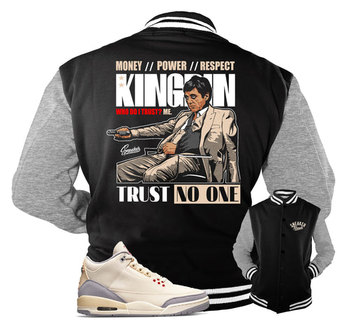 Jordan 3 muslin varsity jacket