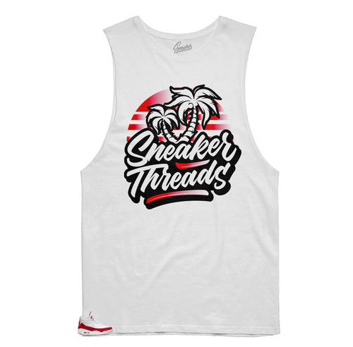 Jordan 3 University Tinker Red sneaker has matching tank top created to match the sneaker Jordan 3 Tinker University red