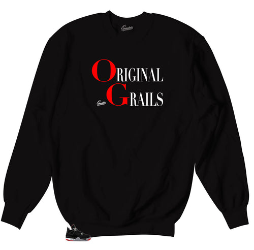Sweaters match Jordan 4 bred Og | 2019 Bred 4 sneaker crews.