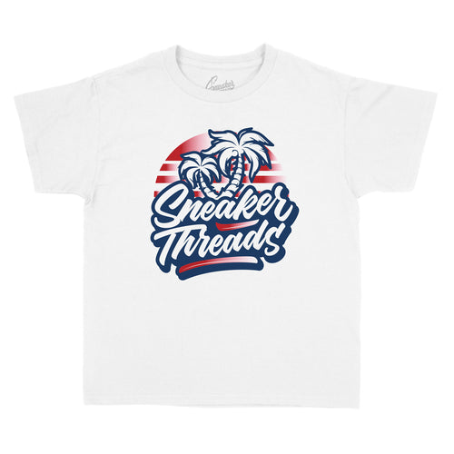 Kids t shirt collection made to match the Jordan 4 fiba kids sneakers