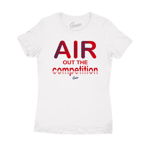 Womens tees made to match perfectly with womens Jordan 4 fiba sneaker collection 