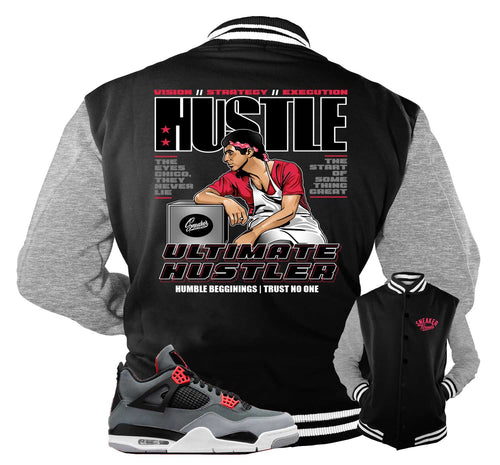 Jordan 4 infrared varsity jacket