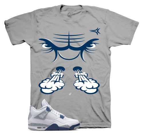 Retro 4 Midnight Navy Raging Face Shirt