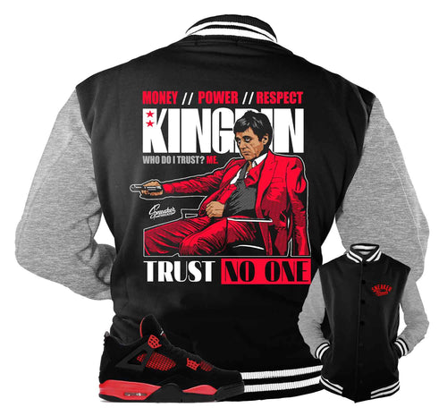 Jordan 4 Red Thunder Varsity jacket