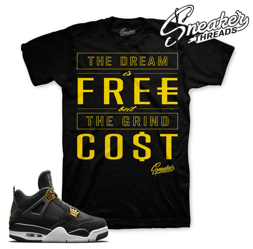 Jordan 4 royalty tees match retro 4's royalty t-shirts.