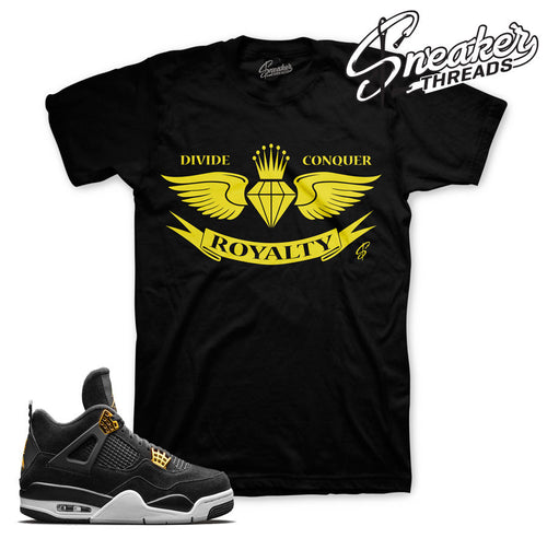 Jordan 4 royalty tees match jordan 4's sneakers shirts.