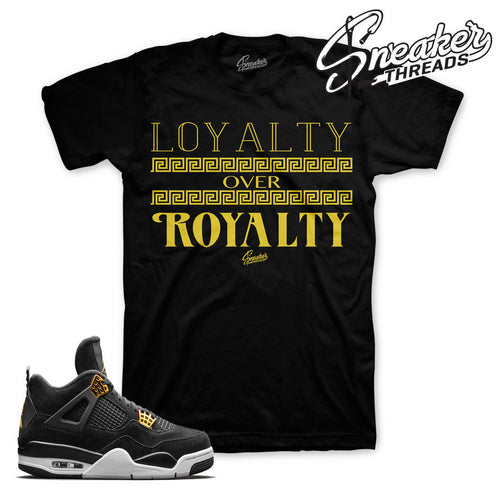 Jordan 4 royalty tees match jordan 4's royalty sneakers.