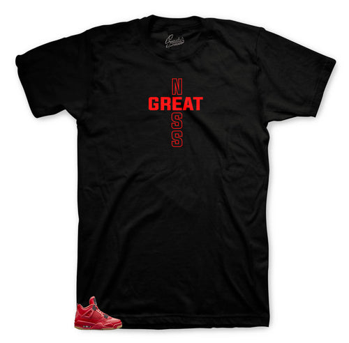 Jordan 4 singles day sneakers to match black shirts  | Fired red 4 shoes match black  t-shirt