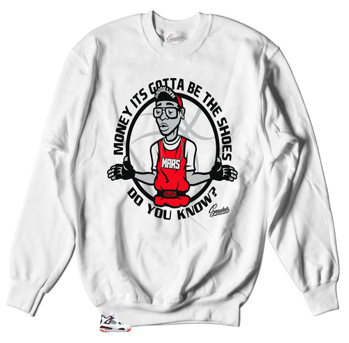 Jordan 4 Retro Bright Crimson sneaker matching sweater created to match retro Jordan 4s
