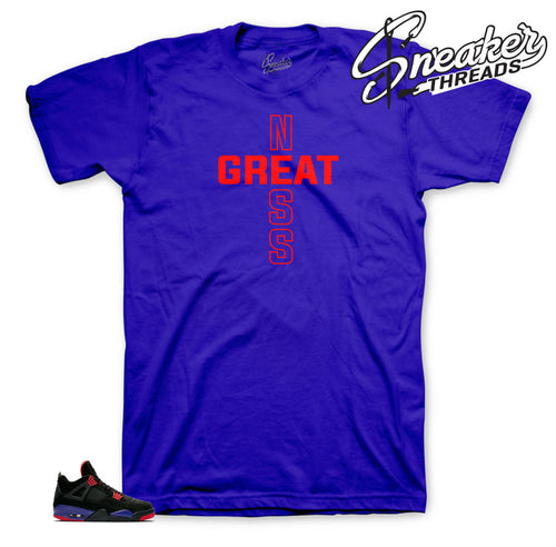 Jordan 4 Raptor Greatness tee