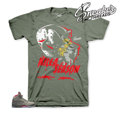 Como Jordan 5 shirts match retro sneaker match shirts.