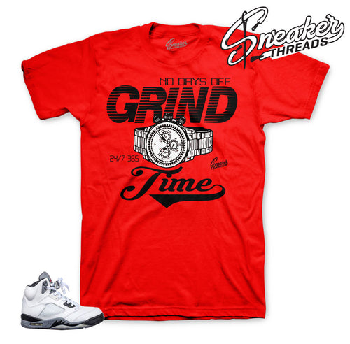 Jordan 5 white cement shirts | Fresh cement 5 sneaker tees.