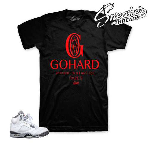 Official apparel to Match retro 5 | Cement sneaker shirts.