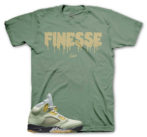 Sneaker tees to match Air Jordan 5  - Green Jade horizon AJ5 shirts.