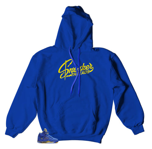 Jordan 5 reverse Laney sneakers matching hoody made to match Jordan retro 5 Laney shoes