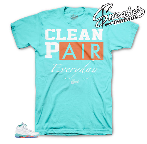Dope Everyday Shirt to match Jordan 5 Light Aqua