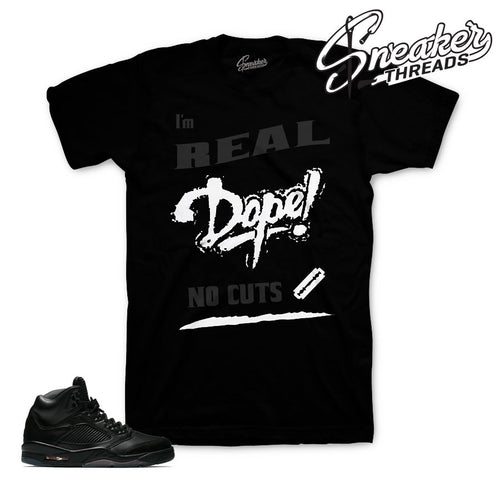 Jordan 5 triple black shirt match | retro 5 PRM tees.
