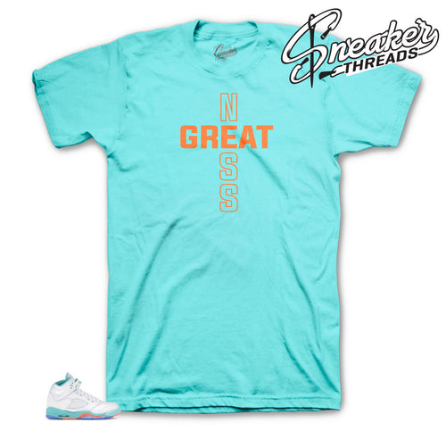 Greatness Cross Shirt for Light Aqua 5's