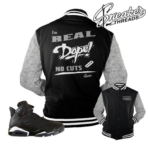 Jordan 6 black cat jackets match retro 6 black cat coats.