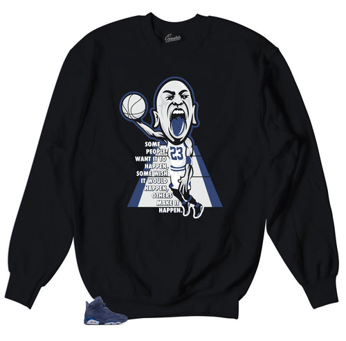 Jordan 6 diffused Sneaker matching Crewneck sweater made to match Jordan 6 Diffused shoes