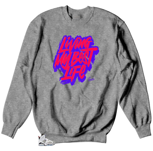 Jordan 6 flint concord sweaters match retro 6 flint shoes.