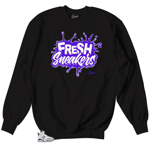 Crewneck Sweater designed to match Jordan 6 Concord Flint Sneakers