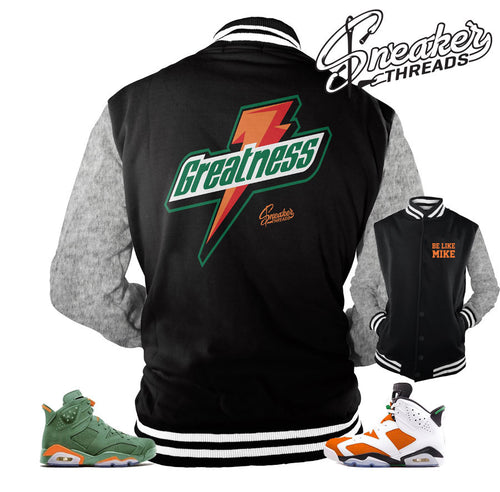 Jordan 6 gatorade jacket match retro 6 be like mike jackets.