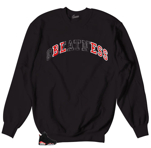 Jordan 6 sneaker infrared matches tee collection designed to match OG sneaker Jordan 6 