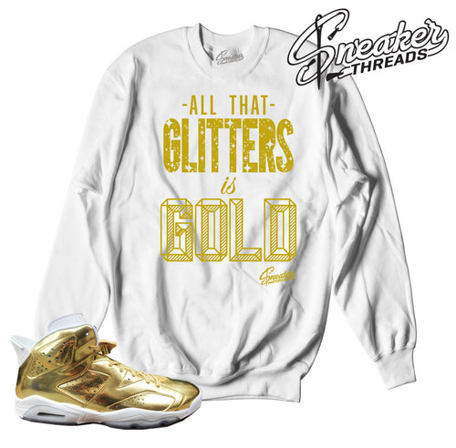 Jordan 6 pinnacle gold sweaters match retro 6 sneaker crews.