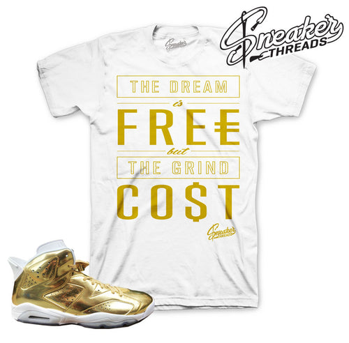 Jordan 6 pinnacle gold shirts match retro 6 sneaker tees.