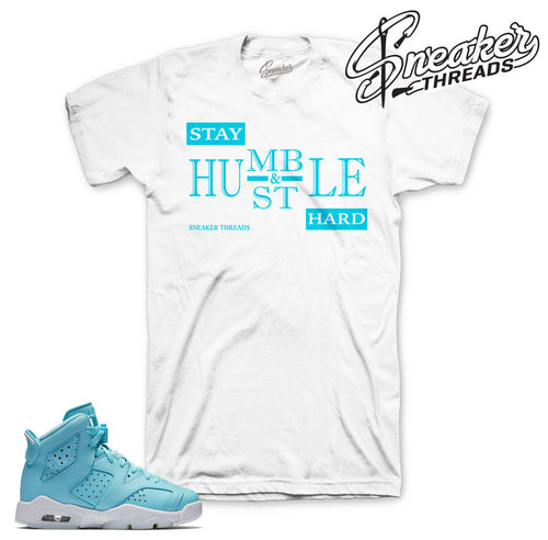 jordan 6 still blue shirts match retro 6 sneakers.