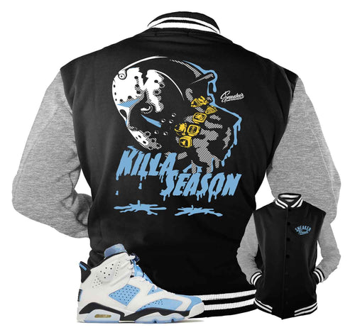 Jordan 6 unc varsity jackets abd outfits