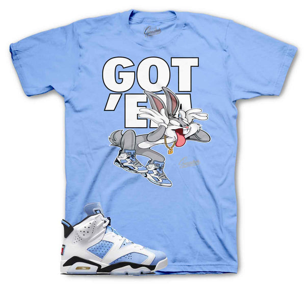 Jordan 6 university blue shirts match retro 6 carolina blue tees.