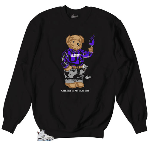 Jordan 6 Flint concord sneakers matching crewneck sweater designed to match specifically for Jordan 6 Flint Concord