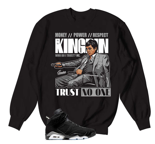 Retro 6 Metallic Silver Trust Issues Sweater