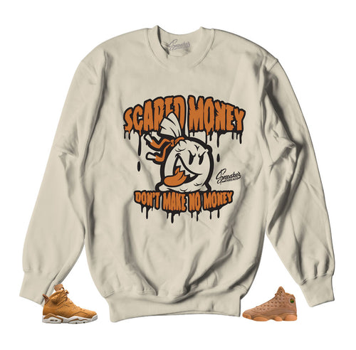 Jordan 6 wheat sweatshirts match retro 13 elemental gold.