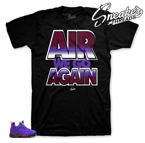 Jordan 7 NRG bright concord sneaker tees match retro 7 concord.