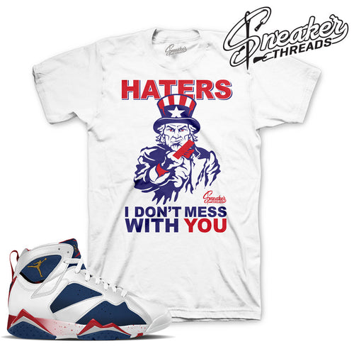 Jordan 7 olympic shirts match retro 7 olympic. Fresh sneaker tees.