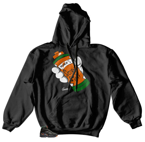 Hoodies match Jordan 8s air raid tinker sneakers.