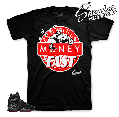 Jordan 8 bred tees match | Retro 8 sneaker match shirt.