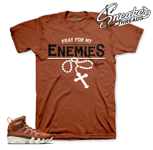 Jordan 9 baseball glove tees match hazelnut sneaker shirts.