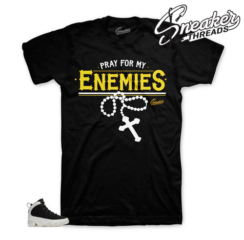 Tees match Jordan 9 LA retro 9 city series pack shoes.