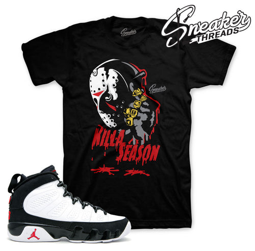 Jordan 9 og shirts match retro 9 og tees true red.